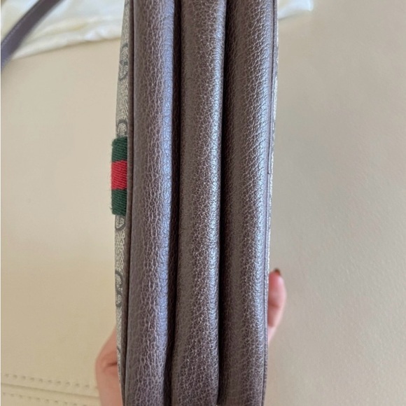 Gucci Ophidia Brown and Green Crossbody Triple Pocket Bag - Picture 4 of 9